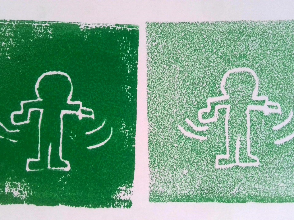 Printing in the style of Keith Haring